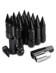 20 Piezas Tuercas Antirrobo M12x1.5 EZPROIT Color Negro