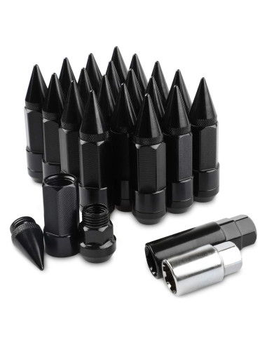 20 Piezas Tuercas Antirrobo M12x1.5 EZPROIT Color Negro