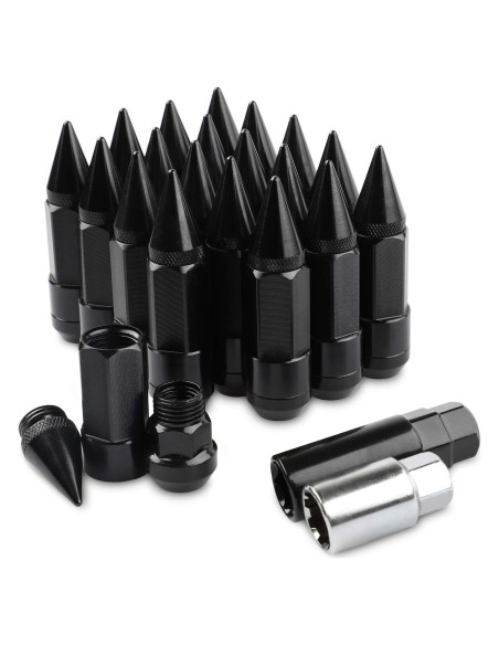 20 Piezas Tuercas Antirrobo M12x1.5 EZPROIT Color Negro