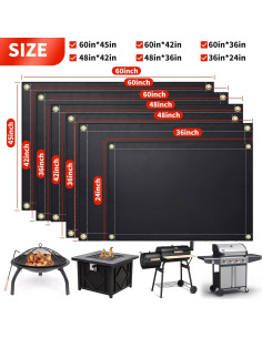 Alfombrilla para Parrilla Futuwi 121.9 x 106.7 cm a Prueba de Fuego 2