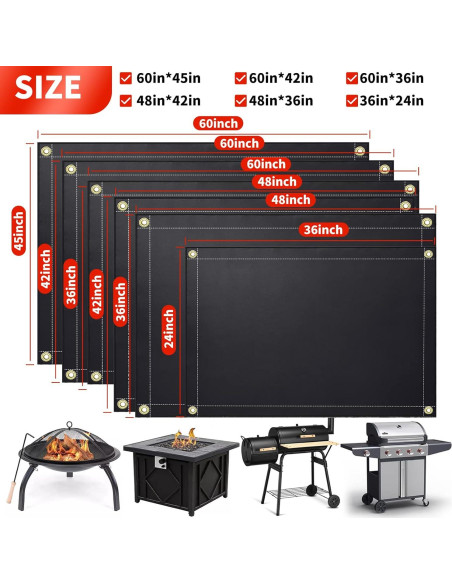 Alfombrilla para Parrilla Futuwi 121.9 x 106.7 cm a Prueba de Fuego