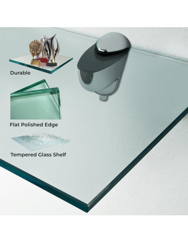 Estante de vidrio Trophy 20x20 cm Fab Glass y Mirror