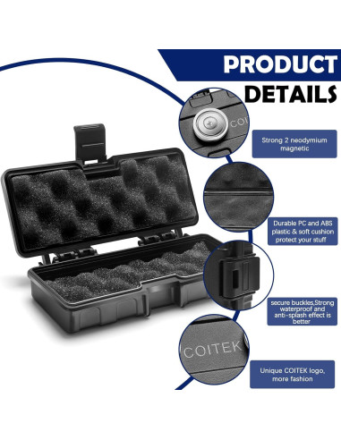 Caja de Llave Magnética COITEK - Impermeable y Duradera - 16.68x13.21cm