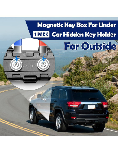 Caja de Llave Magnética COITEK - Impermeable y Duradera - 16.68x13.21cm