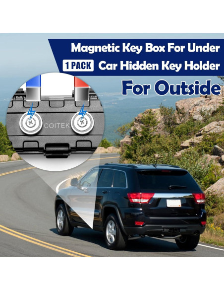 Caja de Llave Magnética COITEK - Impermeable y Duradera - 16.68x13.21cm