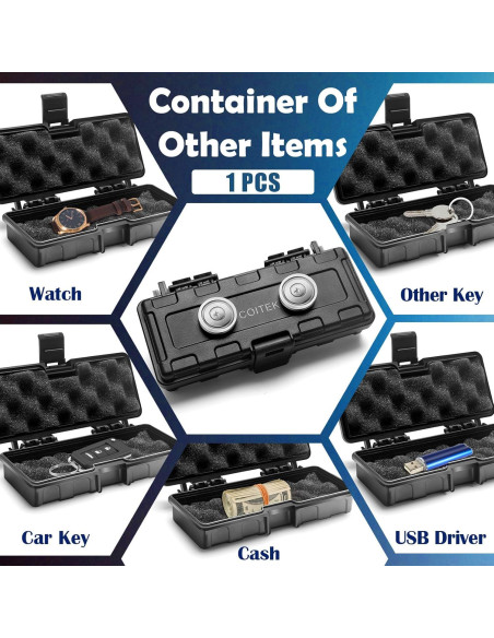 Caja de Llave Magnética COITEK - Impermeable y Duradera - 16.68x13.21cm