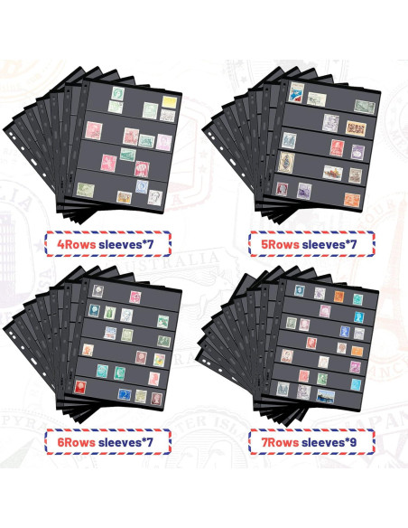 30 Páginas de Sellos Gersoniel PVC Impermeables 4/5/6/7 Filas