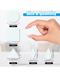 500 Piezas de Espejo Sintuff para Manualidades - 5 Formas 2