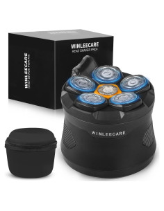 Afeitadora magnética 6D Winleecare para cabeza y cara negra