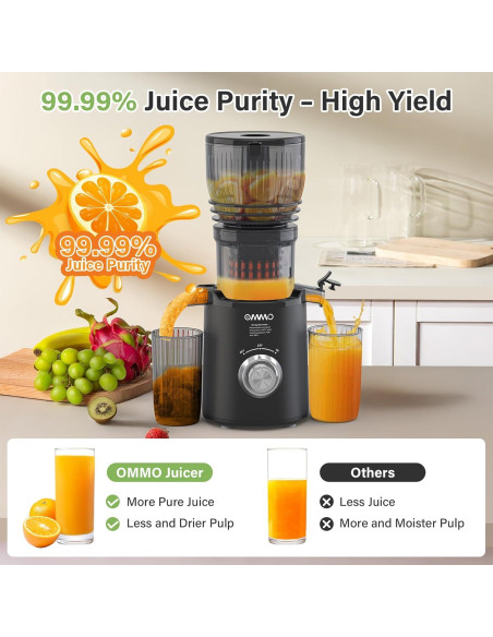 Exprimidor de Prensa Fría OMMO OM281 300W para Frutas y Verduras