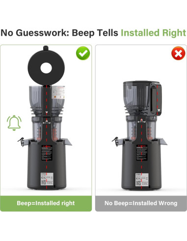 Exprimidor de Prensa Fría OMMO OM281 300W para Frutas y Verduras