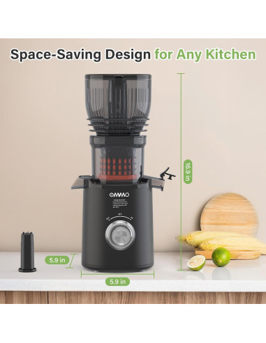 Exprimidor de Prensa Fría OMMO OM281 300W para Frutas y Verduras