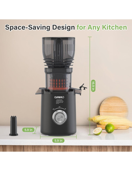 Exprimidor de Prensa Fría OMMO OM281 300W para Frutas y Verduras