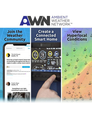 Estación Meteorológica Inalámbrica Ambient Weather WS-8482 con 7 Canales y Monitoreo WiFi