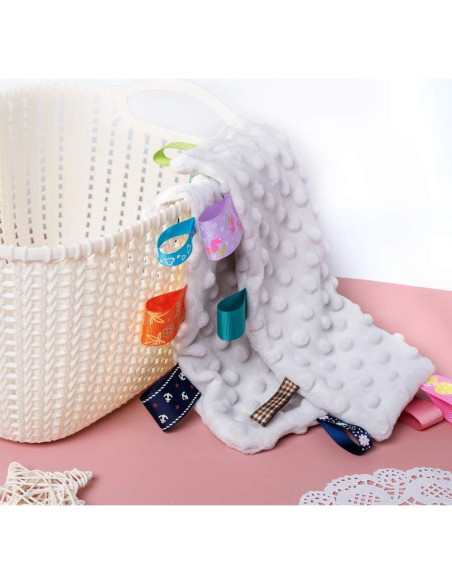 Manta de Seguridad para Bebés AnjeeIOT Gris Suave 25.4cm