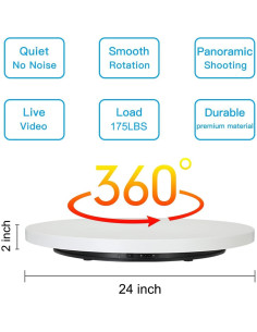 Exhibidor Giratorio Motorizado Yuanj 61 cm para Joyería y Modelos 2
