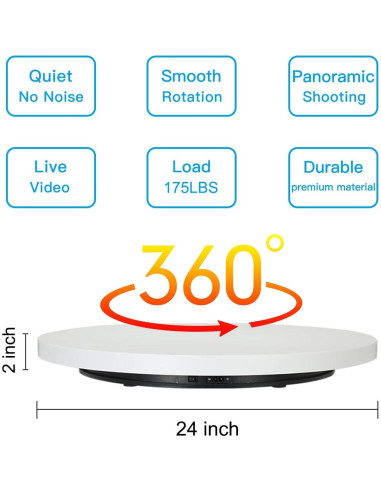 Exhibidor Giratorio Motorizado Yuanj 61 cm para Joyería y Modelos