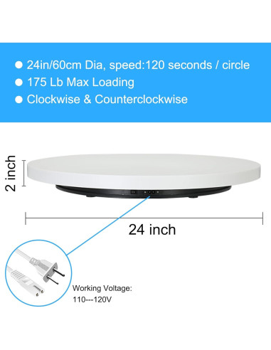 Exhibidor Giratorio Motorizado Yuanj 61 cm para Joyería y Modelos