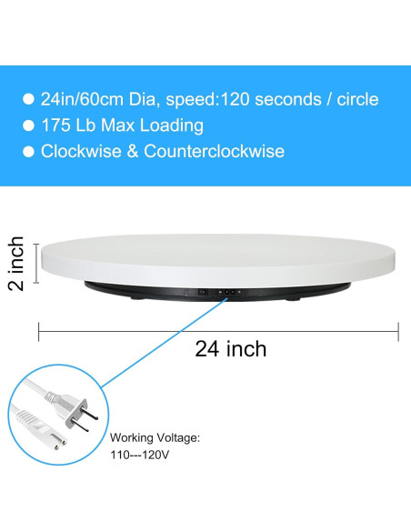 Exhibidor Giratorio Motorizado Yuanj 61 cm para Joyería y Modelos