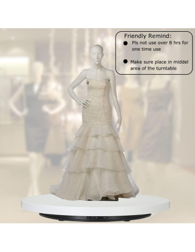 Exhibidor Giratorio Motorizado Yuanj 61 cm para Joyería y Modelos