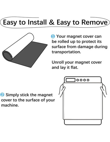 Cubierta Magnética para Lavavajillas o Refrigerador oooJHooo 58.42x66.04 cm
