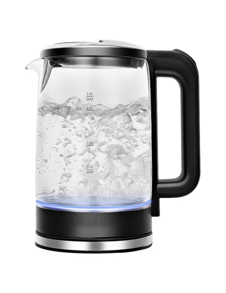 Hervidor eléctrico de vidrio QSLKING 1.8L 1500W con apagado automático