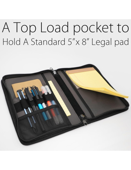 Cubierta de Cuaderno A5 Diodrio con Cremallera YKK Negra