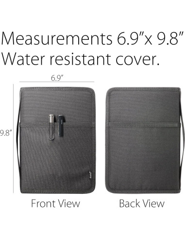 Cubierta de Cuaderno A5 Diodrio con Cremallera YKK Negra