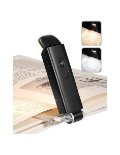 Luz de Lectura Recargable DEWENWILS LED Clip Negro 4 Modos