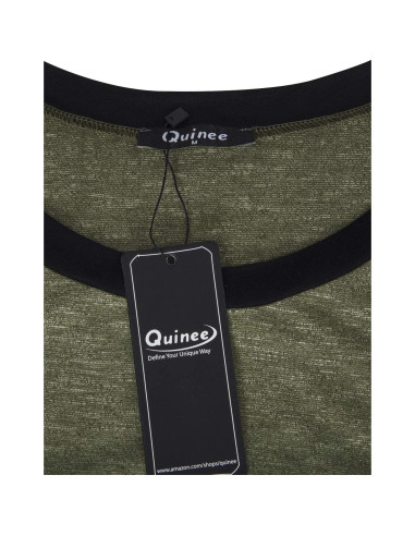 Camiseta de Maternidad Quinee Raglan Verde para Lactancia