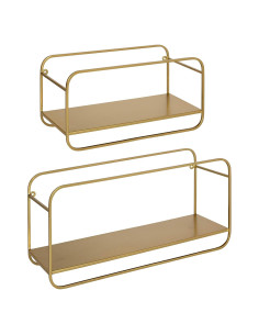 Conjunto de Estantes Emerline Kate y Laurel 2 Piezas Dorado