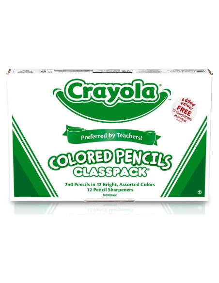 Lápices de Colores Crayola Classpack 240 Ct, No Tóxicos