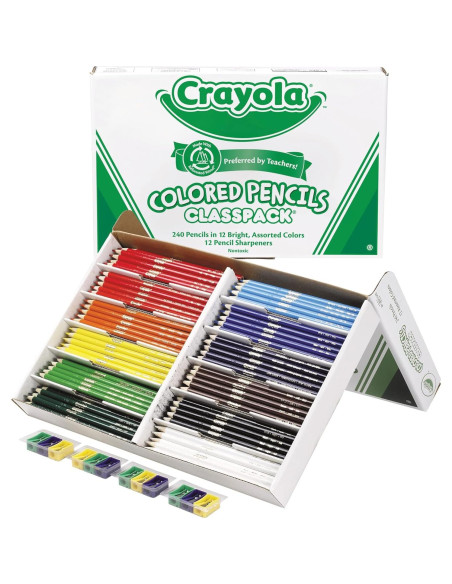 Lápices de Colores Crayola Classpack 240 Ct, No Tóxicos