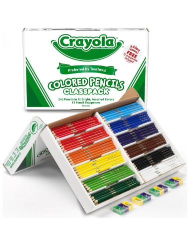 Lápices de Colores Crayola Classpack 240 Ct, No Tóxicos