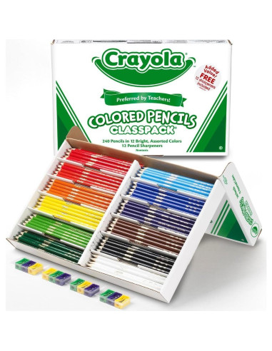 Lápices de Colores Crayola Classpack 240 Ct, No Tóxicos