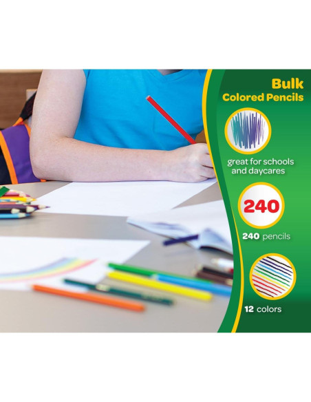 Lápices de Colores Crayola Classpack 240 Ct, No Tóxicos