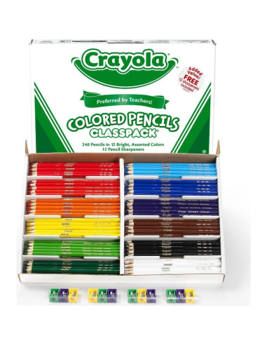Lápices de Colores Crayola Classpack 240 Ct, No Tóxicos