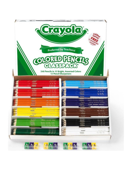 Lápices de Colores Crayola Classpack 240 Ct, No Tóxicos