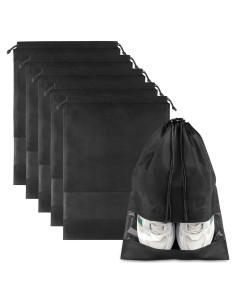 Bolsas de Zapatos de Viaje Negras - 5 Piezas 32x44 cm