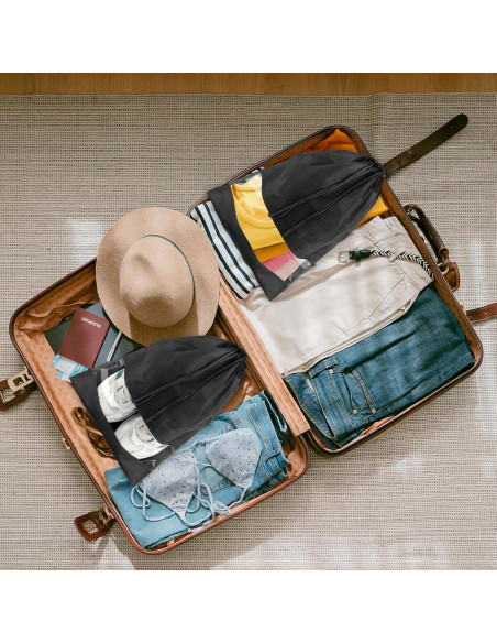 Bolsas de Zapatos de Viaje Negras - 5 Piezas 32x44 cm