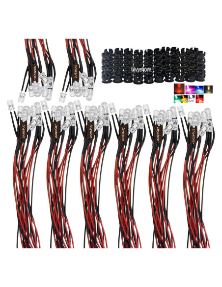 80 Piezas LED Pre Cableado 5MM Ltvystore 5V Colores Variados