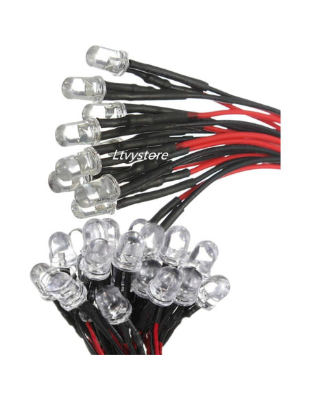 80 Piezas LED Pre Cableado 5MM Ltvystore 5V Colores Variados