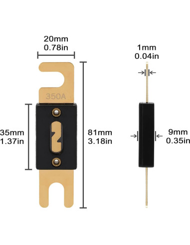 Fusible ANL 350A VEXUNGA para Audio de Coche 32V - Paquete de 3