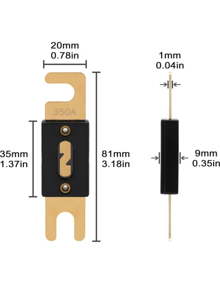 Fusible ANL 350A VEXUNGA para Audio de Coche 32V - Paquete de 3