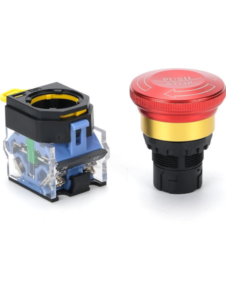 Botón de Parada de Emergencia MARSTEK 22mm IP67 10A 440V
