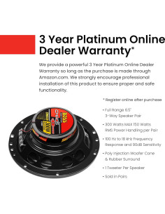 Bocinas Coaxiales BOSS CH6530 6.5" 300W para Auto - Par 2