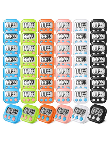 Temporizador Digital de Cocina Macarrie 48 Pcs LCD Magnético