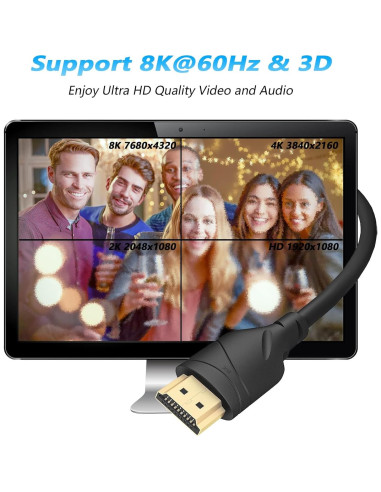 Cable HDMI TCNEWCL 2.0M 8K@60Hz Ultra Alta Velocidad