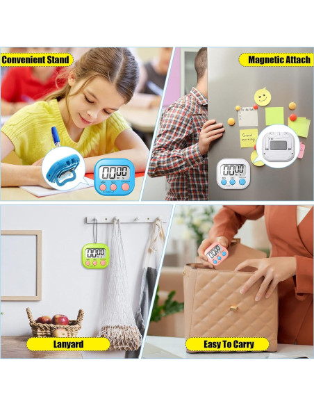 Temporizador Digital de Cocina Macarrie 48 Pcs LCD Magnético