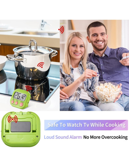 Temporizador Digital de Cocina Macarrie 48 Pcs LCD Magnético